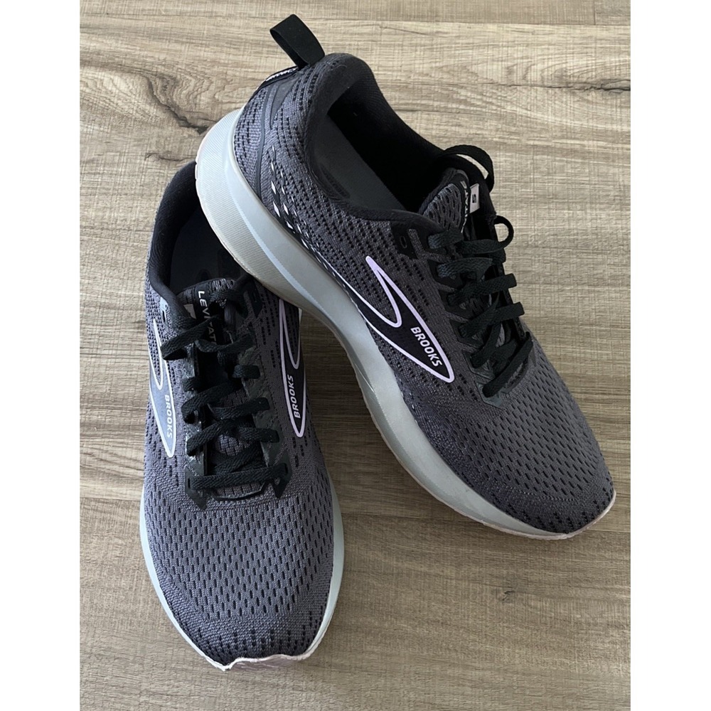 Brooks Levitate 5 Womens Running Shoes Gray Lavender 10 Medium 1203571B080